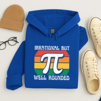 Irrational But Well Rounded Retro Pi Day Funny Math Equation Gift Hoodie