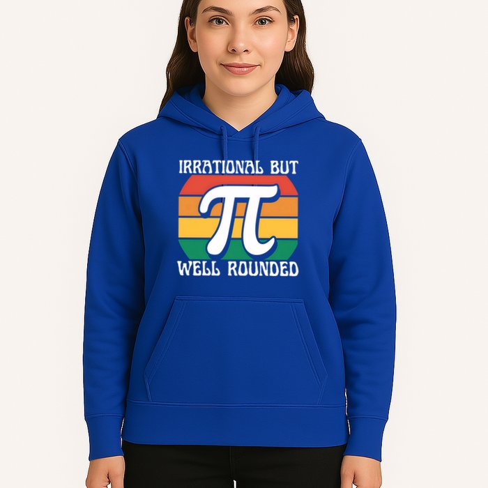 Irrational But Well Rounded Retro Pi Day Funny Math Equation Gift Hoodie