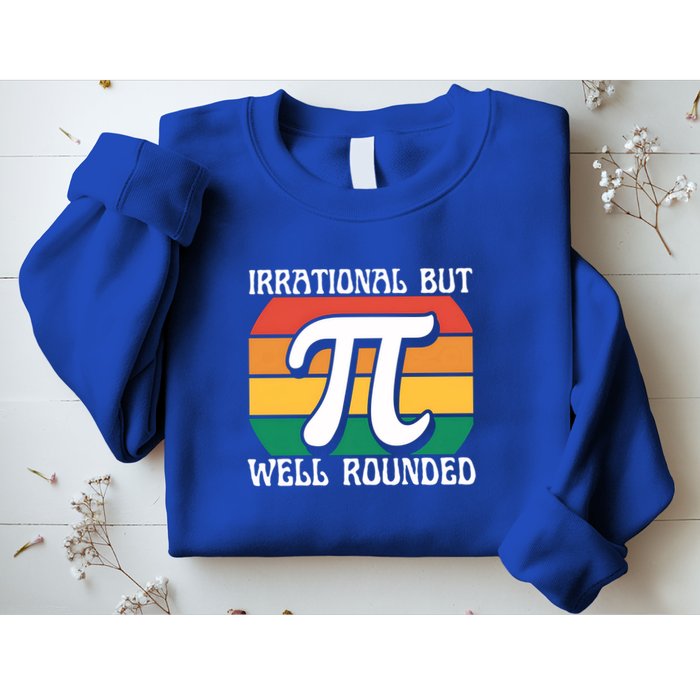 Irrational But Well Rounded Retro Pi Day Funny Math Equation Gift Sweatshirt