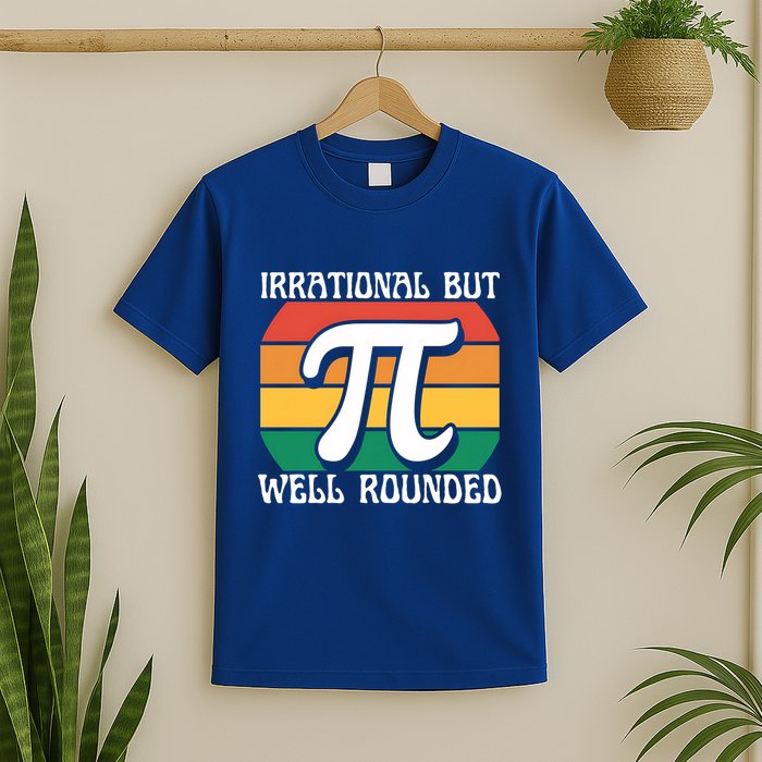 Irrational But Well Rounded Retro Pi Day Funny Math Equation Gift T-Shirt
