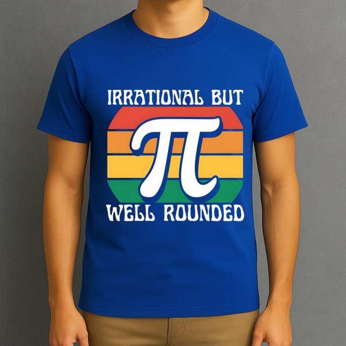 Irrational But Well Rounded Retro Pi Day Funny Math Equation Gift T-Shirt