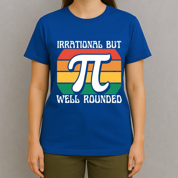 Irrational But Well Rounded Retro Pi Day Funny Math Equation Gift T-Shirt