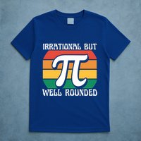 Irrational But Well Rounded Retro Pi Day Funny Math Equation Gift T-Shirt