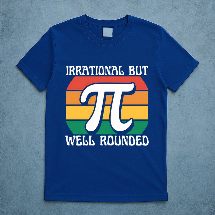 Irrational But Well Rounded Retro Pi Day Funny Math Equation Gift T-Shirt