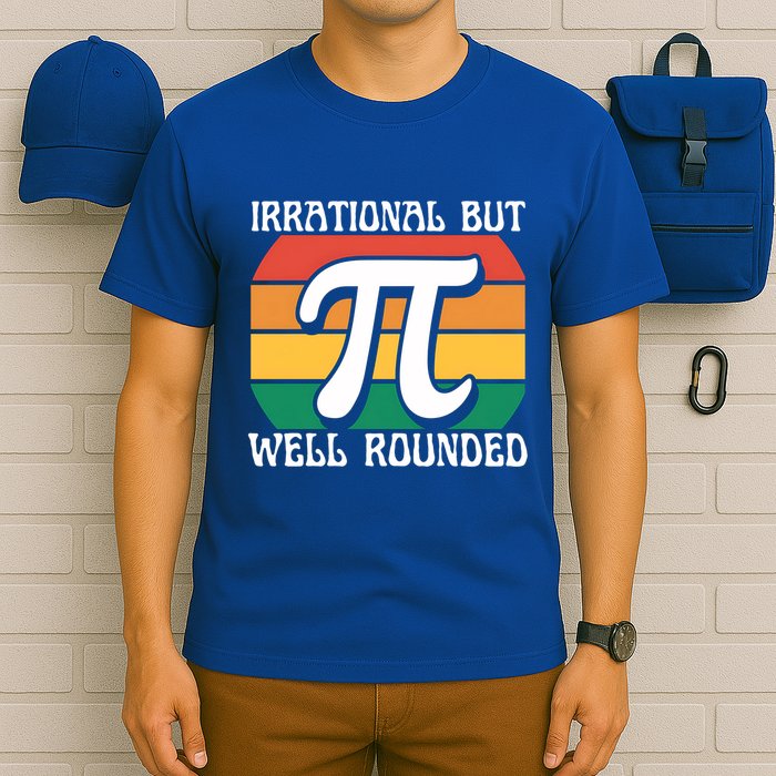 Irrational But Well Rounded Retro Pi Day Funny Math Equation Gift T-Shirt