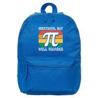 Irrational But Well Rounded Retro Pi Day Funny Math Equation Gift 16 in Basic Backpack