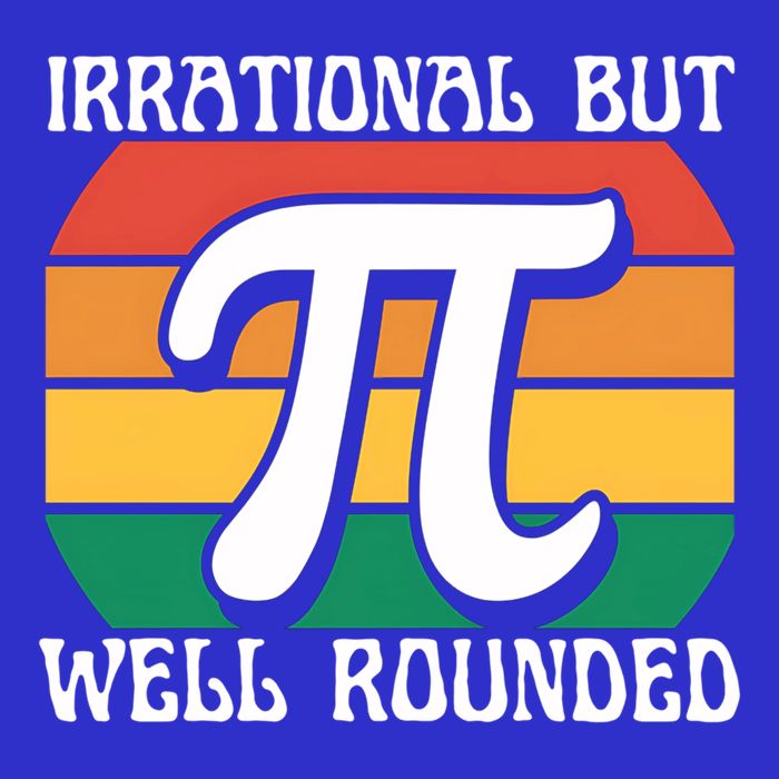 Irrational But Well Rounded Retro Pi Day Funny Math Equation Gift 16 in Basic Backpack