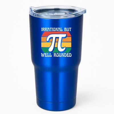 Irrational But Well Rounded Retro Pi Day Funny Math Equation Gift Tumbler