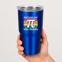 Irrational But Well Rounded Retro Pi Day Funny Math Equation Gift Tumbler