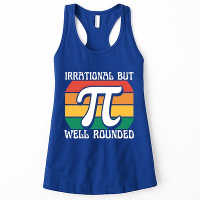 Irrational But Well Rounded Retro Pi Day Funny Math Equation Gift Womens Tank Top