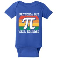 Irrational But Well Rounded Retro Pi Day Funny Math Equation Gift Baby Bodysuit