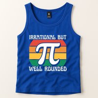 Irrational But Well Rounded Retro Pi Day Funny Math Equation Gift Tank Top