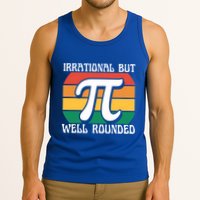 Irrational But Well Rounded Retro Pi Day Funny Math Equation Gift Tank Top