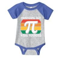 Irrational But Well Rounded Retro Pi Day Funny Math Equation Gift Infant Baby Jersey Bodysuit