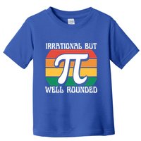 Irrational But Well Rounded Retro Pi Day Funny Math Equation Gift Toddler T-Shirt