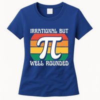 Irrational But Well Rounded Retro Pi Day Funny Math Equation Gift Womens T-Shirt