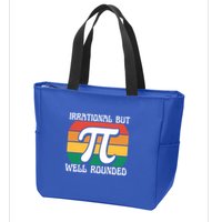 Irrational But Well Rounded Retro Pi Day Funny Math Equation Gift Zip Tote Bag