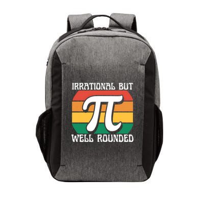 Irrational But Well Rounded Retro Pi Day Funny Math Equation Gift Vector Backpack
