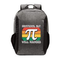 Irrational But Well Rounded Retro Pi Day Funny Math Equation Gift Vector Backpack