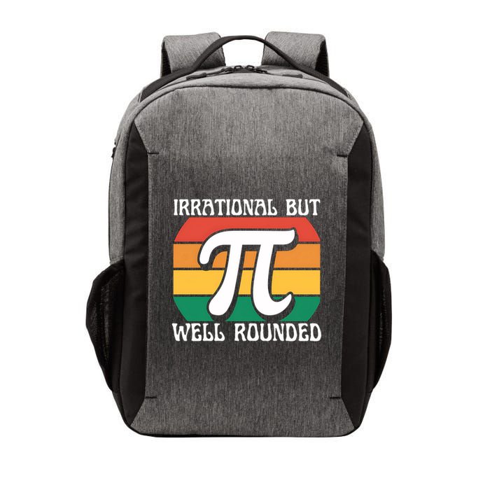 Irrational But Well Rounded Retro Pi Day Funny Math Equation Gift Vector Backpack