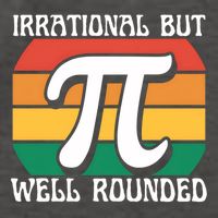 Irrational But Well Rounded Retro Pi Day Funny Math Equation Gift Vector Backpack