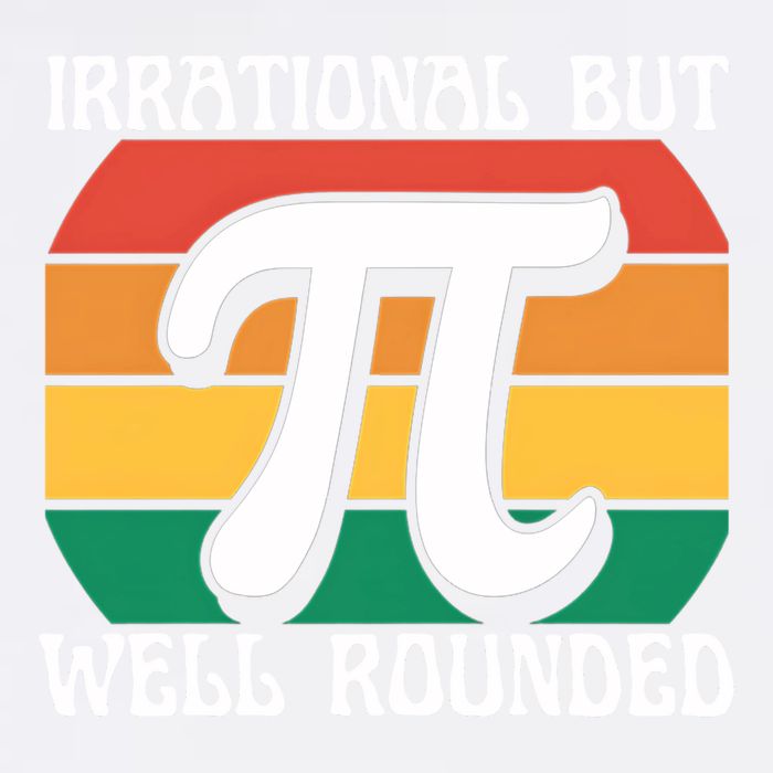 Irrational But Well Rounded Retro Pi Day Funny Math Equation Gift Garment-Dyed Sweatshirt