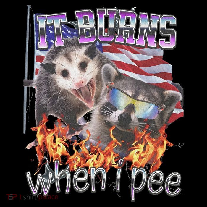 It Burns When I Pee Possum Raccoon Funny City Backpack