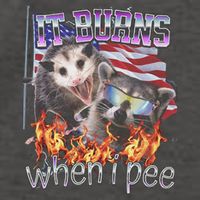 It Burns When I Pee Possum Raccoon Funny Vector Backpack
