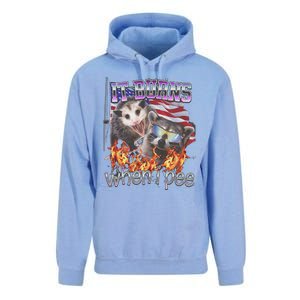 It Burns When I Pee Possum Raccoon Funny Unisex Surf Hoodie