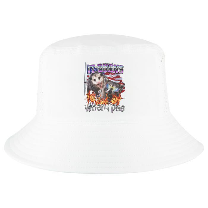 It Burns When I Pee Possum Raccoon Funny Cool Comfort Performance Bucket Hat