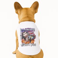 It Burns When I Pee Possum Raccoon Funny Doggie Tank