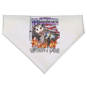 It Burns When I Pee Possum Raccoon Funny USA-Made Doggie Bandana