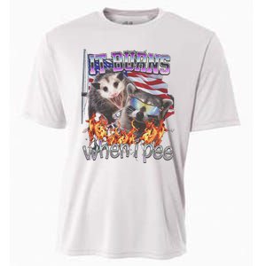 It Burns When I Pee Possum Raccoon Funny Cooling Performance Crew T-Shirt