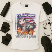 It Burns When I Pee Possum Raccoon Funny Performance Shirt