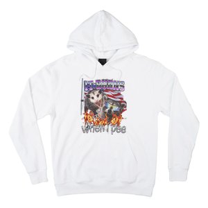 It Burns When I Pee Possum Raccoon Funny Hoodie