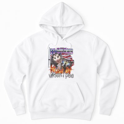 It Burns When I Pee Possum Raccoon Funny Hoodie