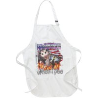 It Burns When I Pee Possum Raccoon Funny Full-Length Apron With Pockets