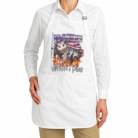 It Burns When I Pee Possum Raccoon Funny Full-Length Apron With Pockets