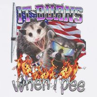It Burns When I Pee Possum Raccoon Funny Full-Length Apron With Pockets
