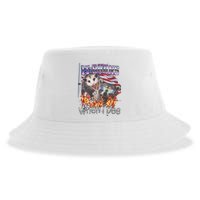 It Burns When I Pee Possum Raccoon Funny Sustainable Bucket Hat
