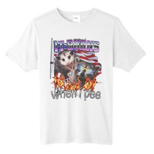 It Burns When I Pee Possum Raccoon Funny Tall Fusion ChromaSoft Performance T-Shirt