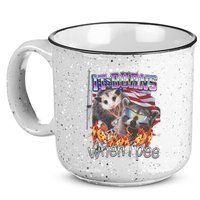 It Burns When I Pee Possum Raccoon Funny 15oz Campfire Ceramic Mug