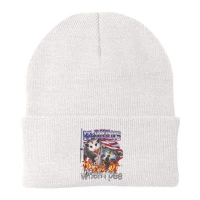 It Burns When I Pee Possum Raccoon Funny Beanie
