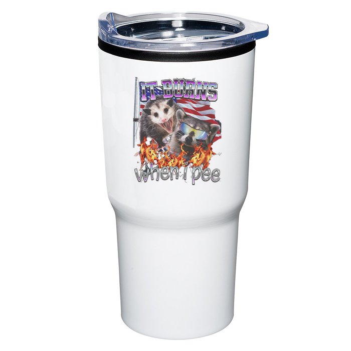 It Burns When I Pee Possum Raccoon Funny Tumbler