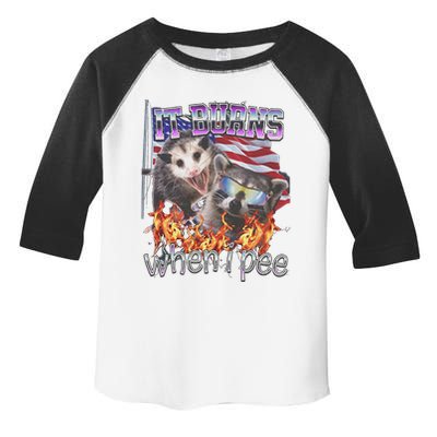 It Burns When I Pee Possum Raccoon Funny Toddler Fine Jersey T-Shirt
