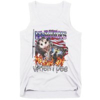 It Burns When I Pee Possum Raccoon Funny Tank Top