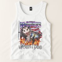 It Burns When I Pee Possum Raccoon Funny Tank Top