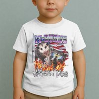 It Burns When I Pee Possum Raccoon Funny Toddler T-Shirt