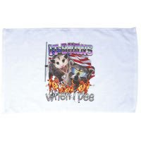 It Burns When I Pee Possum Raccoon Funny Microfiber Hand Towel