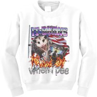 It Burns When I Pee Possum Raccoon Funny Kids Sweatshirt